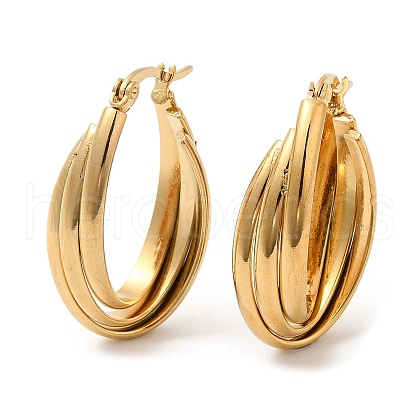 304 Stainless Steel Criss Cross Hoop Earrings for Women X-STAS-D085-15G-1