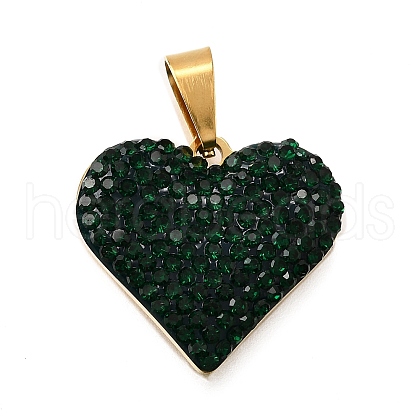 201 Stainless Steel Clay Pendants STAS-R166-02E-G-1