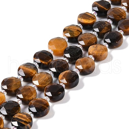 Natural Tiger Eye Beads Strands G-N342-09-1