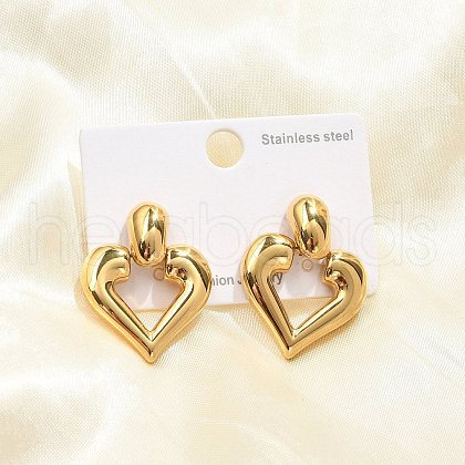 304 Stainless Steel Stud Earrings EJEW-M073-04G-01-1