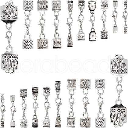   20Pcs 10 Style Zinc Alloy Lobster Claw Clasps FIND-PH0009-99-1