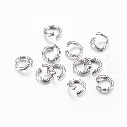 Tarnish Resistant 304 Stainless Steel Open Jump Rings STAS-H437-4x0.8mm-1