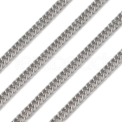 Iron Flat Double Link Chains CH-ZX009-5x3.5mm-P-1