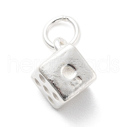925 Sterling Silver Dice Charms STER-S009-06S-1