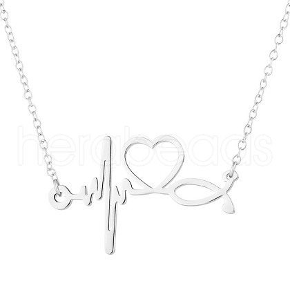 Non-Tarnish Stainless Steel Doctor Stethoscope ECG Link Necklaces YS5632-2-1
