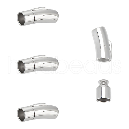 Unicraftale 4Pcs 316 Surgical Stainless Steel Bayonet Clasps STAS-UN0059-06-1