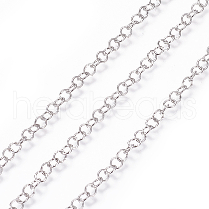 3.28 Feet 304 Stainless Steel Rolo Chains X-CHS-L020-021B-P-1