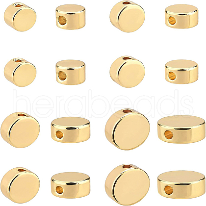 BENECREAT 80Pcs 4 Style Rack Plating Brass Spacer Beads KK-BC0007-85-1