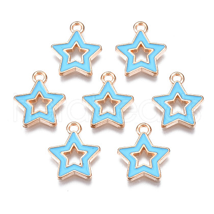 Alloy Enamel Pendants ENAM-S121-027C-1