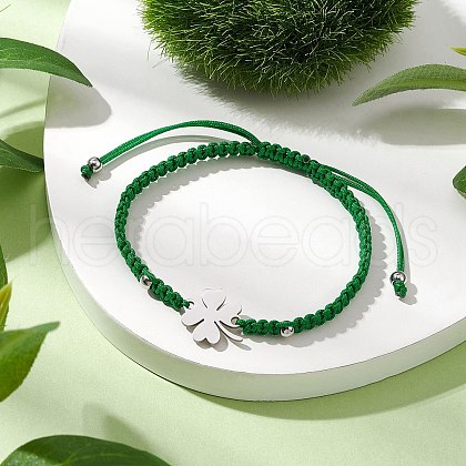 Braided Nylon Cord Adjustable Bracelets BJEW-JB11597-05-1