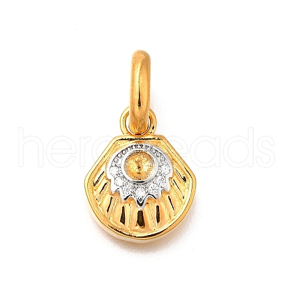 Brass Micro Pave Cubic Zirconia Pendants KK-S517-01D-G-1