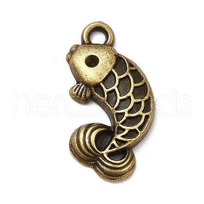 Tibetan Style Alloy Fish Pendants PALLOY-M198-23AB-1