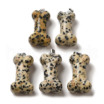 Natural Dalmatian Jasper Pendants G-K353-02P-04-1