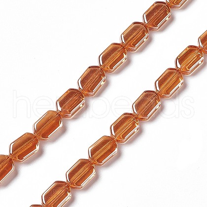 Electroplate Glass Beads Strands EGLA-L042-PL02-1