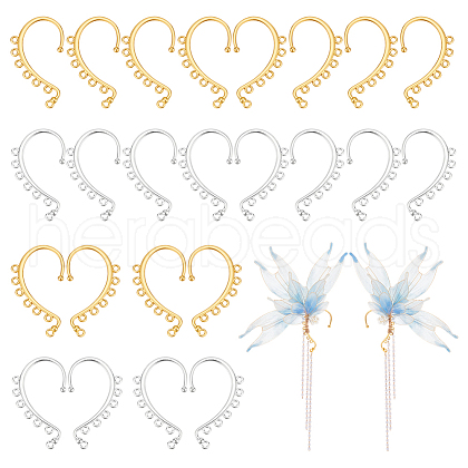 Unicraftale 32Pcs 2 Colors 
Alloy Ear Cuff Findings FIND-UN0015-92-1