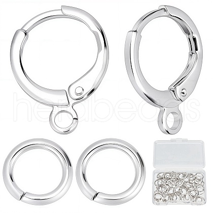 CREATCABIN 24 Pairs Brass Huggie Hoop Earring Findings DIY-CN0002-20-1