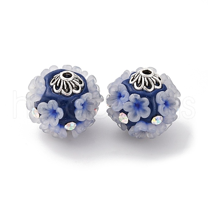 Handmade Resin Indonesia Round Beads IPDL-P005-21AS-01-1