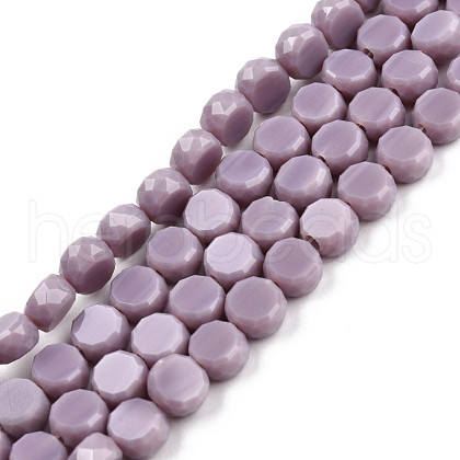 Opaque Solid Color Glass Beads Strands GLAA-N052-05B-A20-1