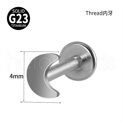 G23 Titanium 17 Gauge Internally Threaded Labrets WGEEA58-26-1