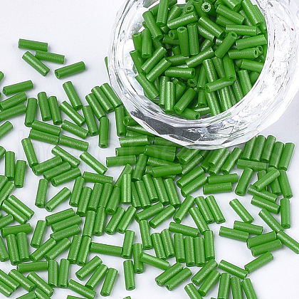 Baking Paint Glass Bugle Beads SEED-S023-10B-02-1
