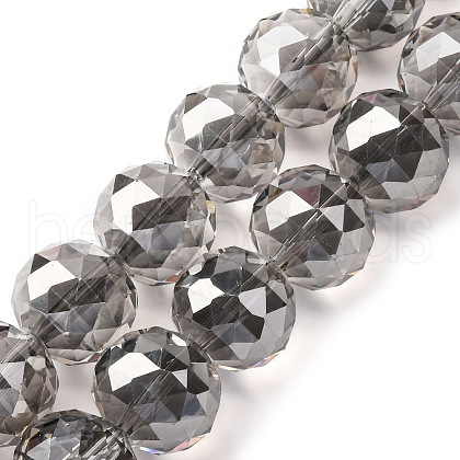Transparent Electroplate Glass Beads Strands EGLA-N002-34H-F02-1