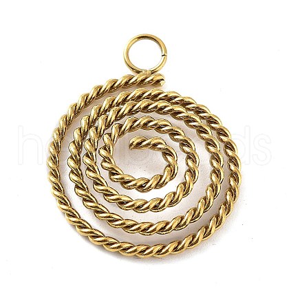 304 Stainless Steel Pendants STAS-G313-01G-1