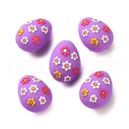Easter's Day Silicone Beads SIL-S011-01C-1