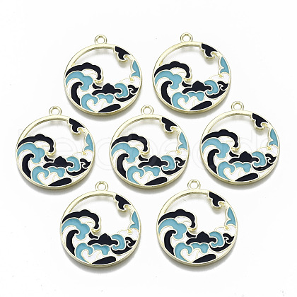 Chinese Style Alloy Pendants RESI-R431-07-RS-1