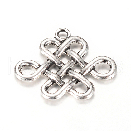 Tibetan Style Alloy Pendants TIBE-Q064-47AS-RS-1