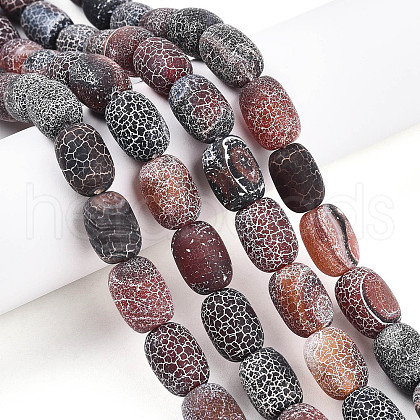 Natural Weathered Agate Beads Strands G-N344-42B-1