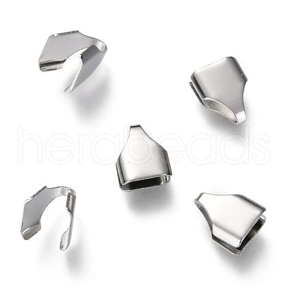 Tarnish Resistant 304 Stainless Steel Folding Crimp Ends STAS-G122-06P-1