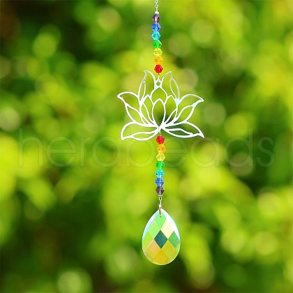 Alloy Lotus Hanging Ornaments PW-WG6C8DB-01-1