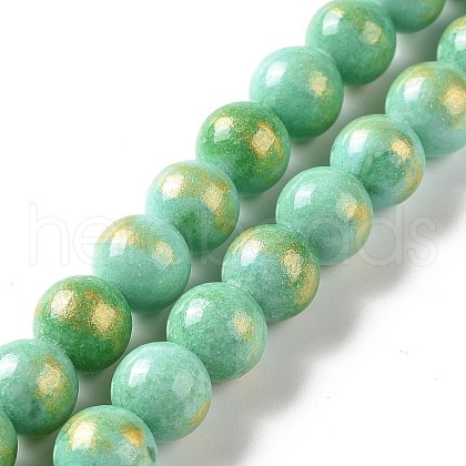 Natural Mashan Jade Beads Strands G-F670-A27-8mm-1