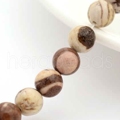 Natural Australian Agate Round Bead Strands G-M272-02-8mm-1
