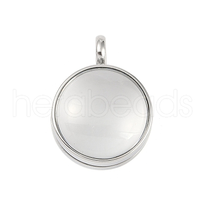 304 Stainless Stee Locket Pendants STAS-S132-15P-04-1