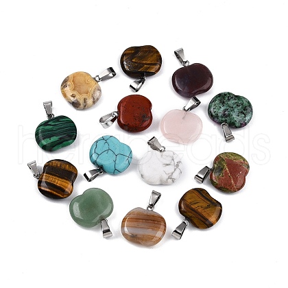 Natural & Synthetic Mixed Stone Pendants G-N344-20P-1