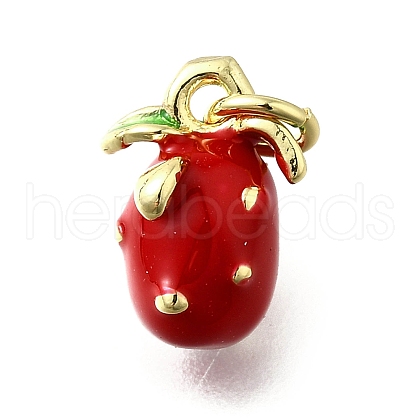 Brass with Enamel Charms KK-Q066-01F-G-1