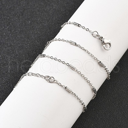 Brass Cable Chain Necklaces for Women NJEW-D302-19P-1