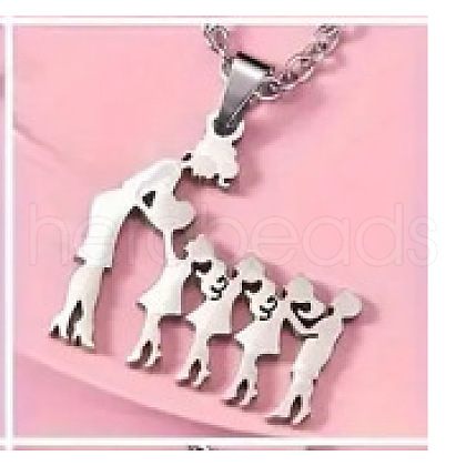 The Family Stainless Steel Pendant Necklaces FS-WG141A3-09-1