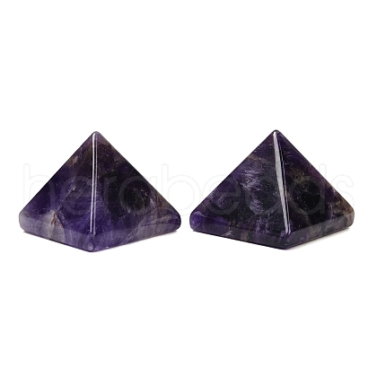Natural Amethyst Orgonite Pyramid Display Decorations G-C186-08B-1