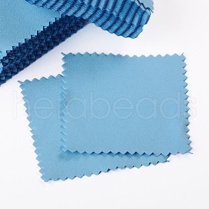 Suede Fabric Square Silver Polishing Cloth X-AJEW-G005-01-1