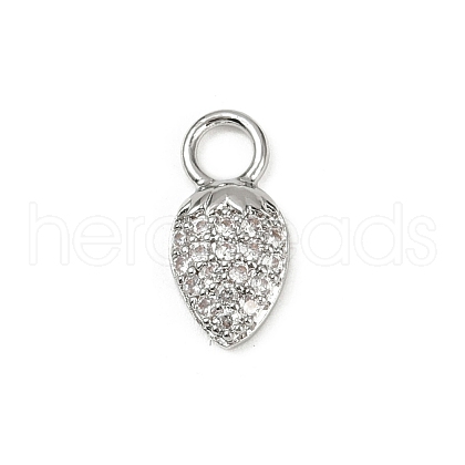 Brass Micro Pave Cubic Zirconia Pendants KK-M322-48P-01-1