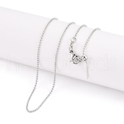 Brass Ball Chain Necklaces for Women NJEW-G084-14P-1