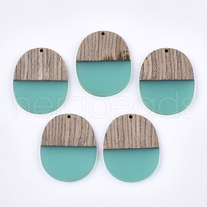 Resin & Wenge Wood Pendants RESI-T023-01H-1