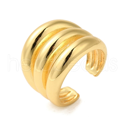 Brass Open Cuff Rings RJEW-A048-09G-1