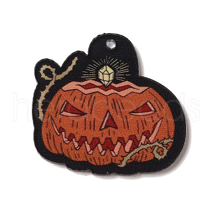 Halloween Printing Acrylic Pendants FIND-K017-01B-1