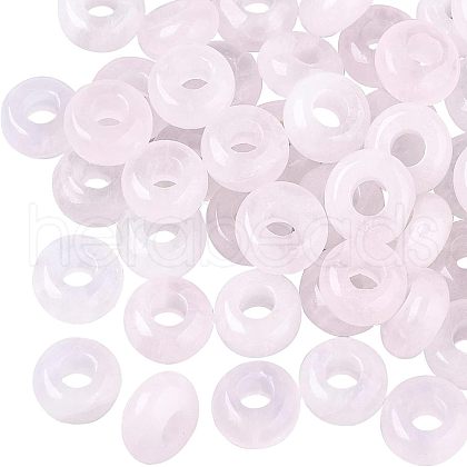 Natural Rose Quartz European Beads G-NB0001-70-1