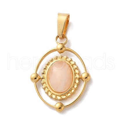 Natural Rose Quartz Pendants STAS-C120-14G-05-1