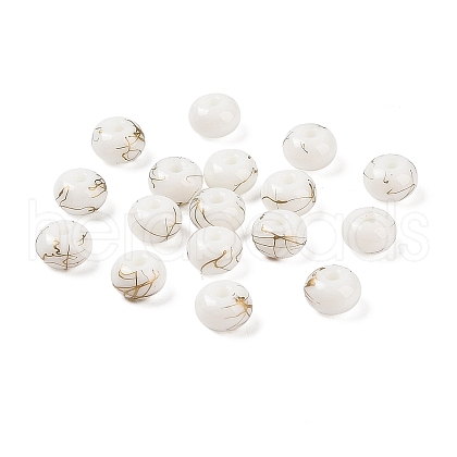 Opaque Spray Painted Glass Beads X1-GLAA-G118-01J-1