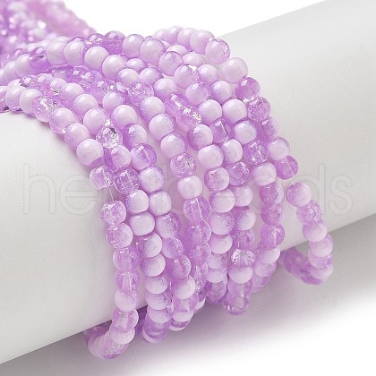 Crackle Glass Beads Strands X1-GLAA-U001-4mm-04-1